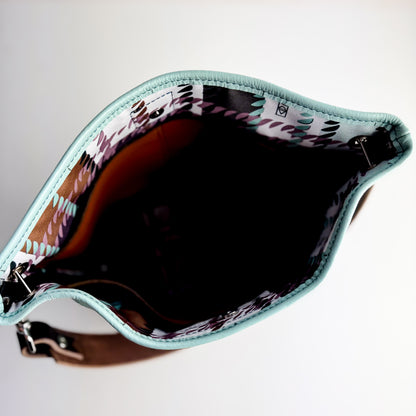 Autumn Reverie Collection | Tivoli Shoulder Tote | Ice Box Blue + Rust Pebble