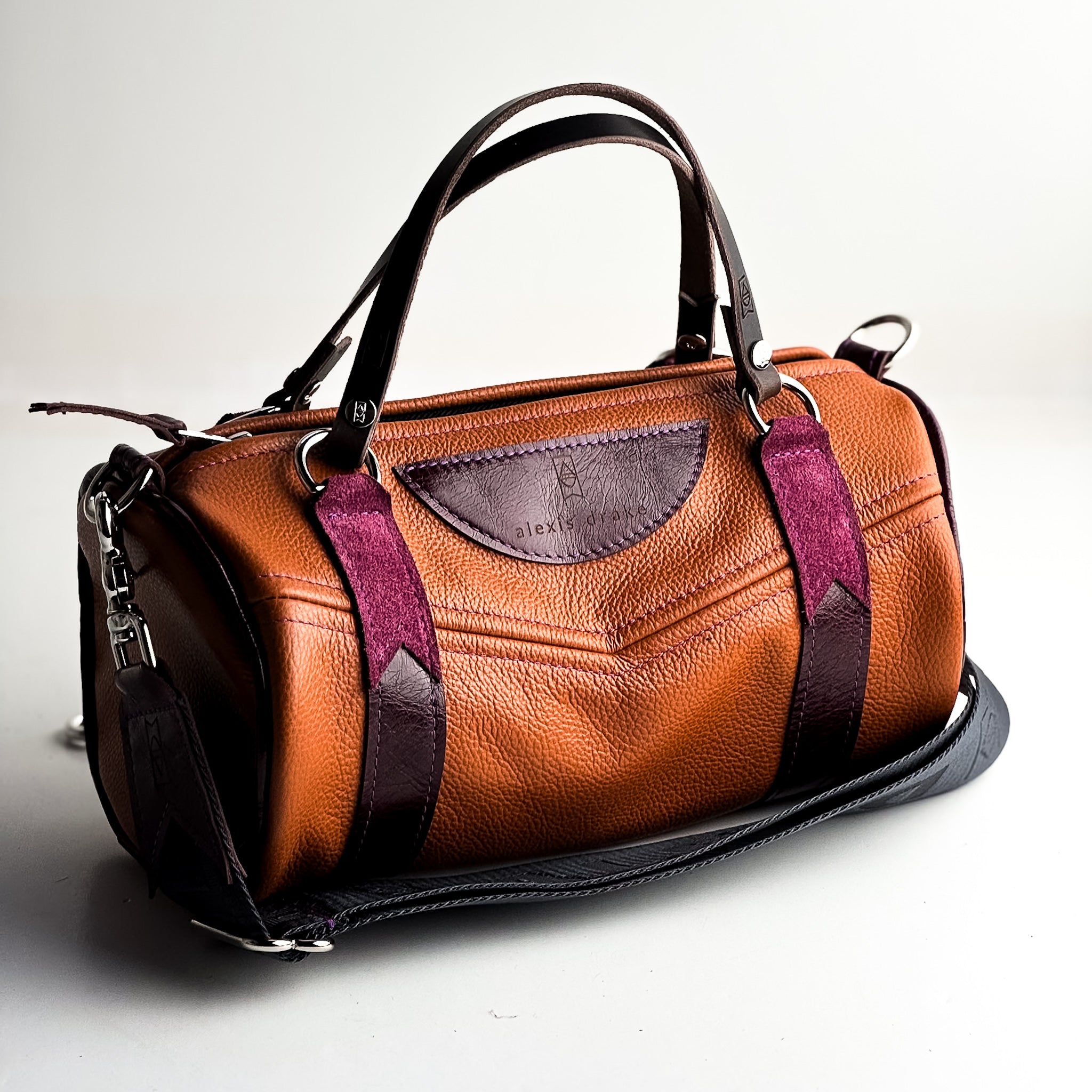 Autumn Reverie Collection | Gigi Baby Duffel Satchel + Crossbody | Rust Pebble