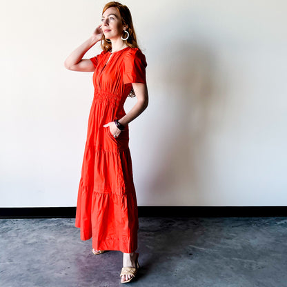Summer Capsule Collection | Ruffle Dress | Tangerine