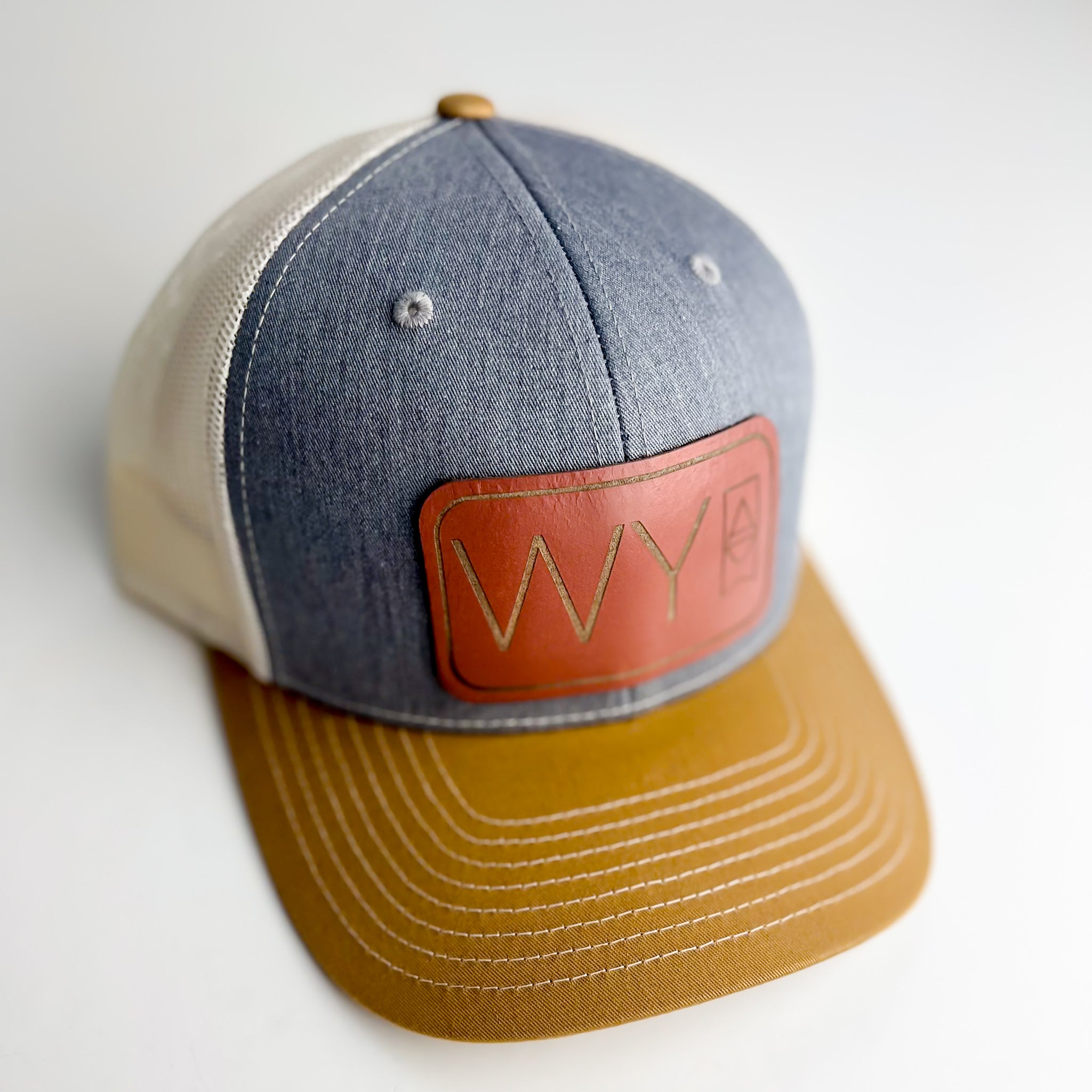 WY Trucker Hat | Yellow + Pink Patch