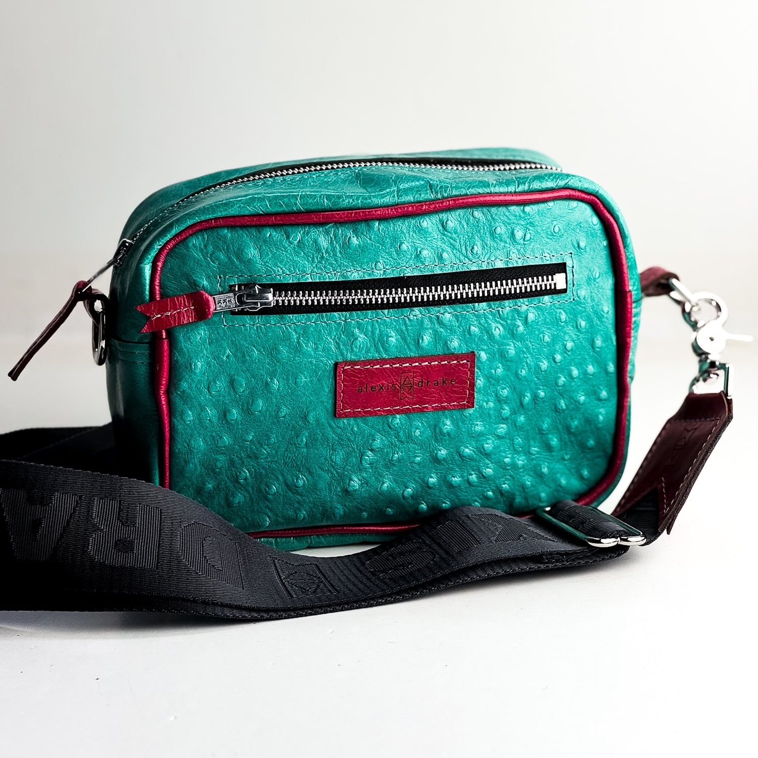 Arena Tradition Collection | Maeve Crossbody | Cactus Ostrich + Wildrose