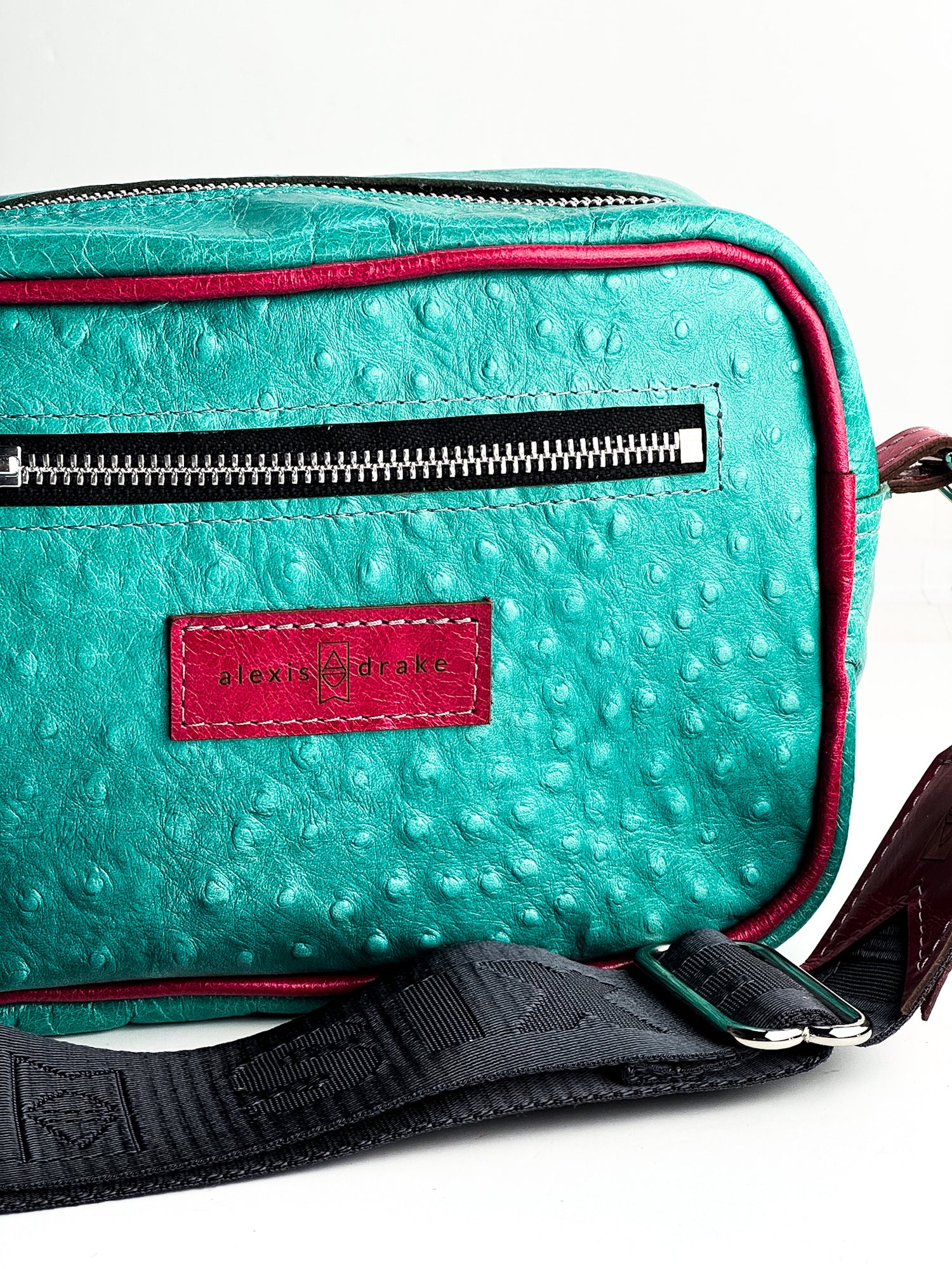 Arena Tradition Collection | Maeve Crossbody | Cactus Ostrich + Wildrose