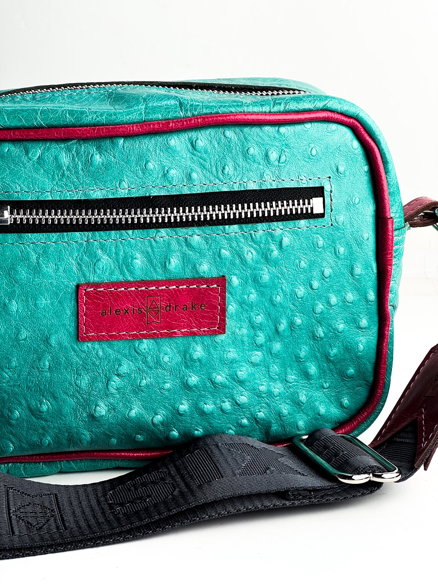 Arena Tradition Collection | Maeve Crossbody | Cactus Ostrich + Wildrose