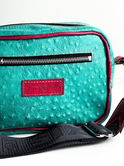 Arena Tradition Collection | Maeve Crossbody | Cactus Ostrich + Wildrose