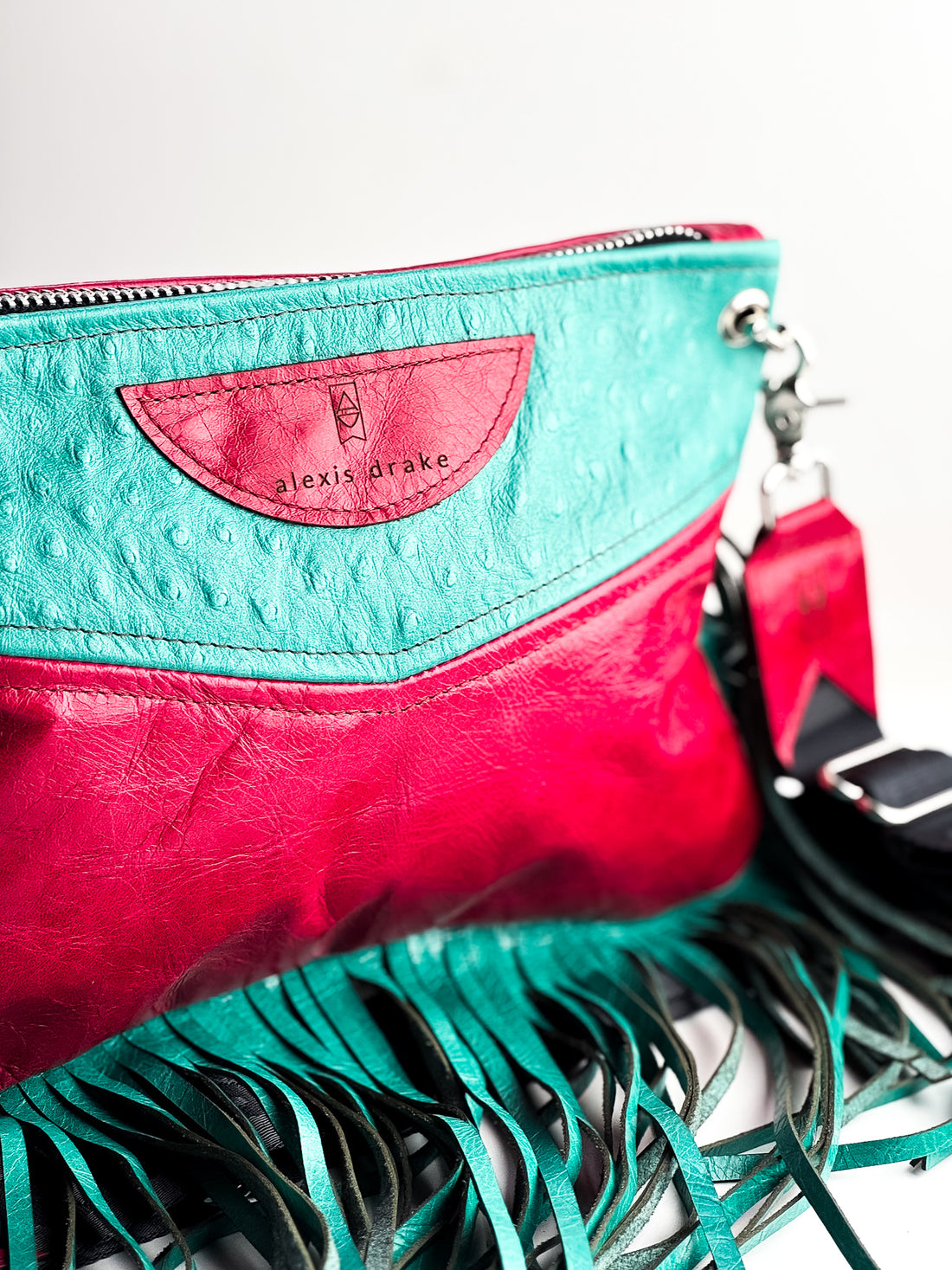 Arena Tradition Collection | Jackie Crossbody | Cactus Ostrich + Wildrose