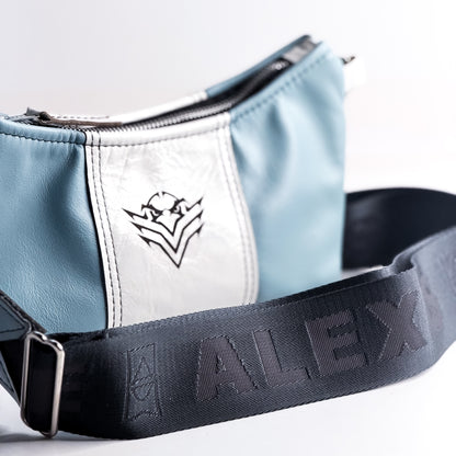 East High School Collection | Penelope Crossbody | Baby Blue + Black
