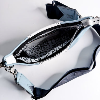 East High School Collection | Penelope Crossbody | Baby Blue + Black