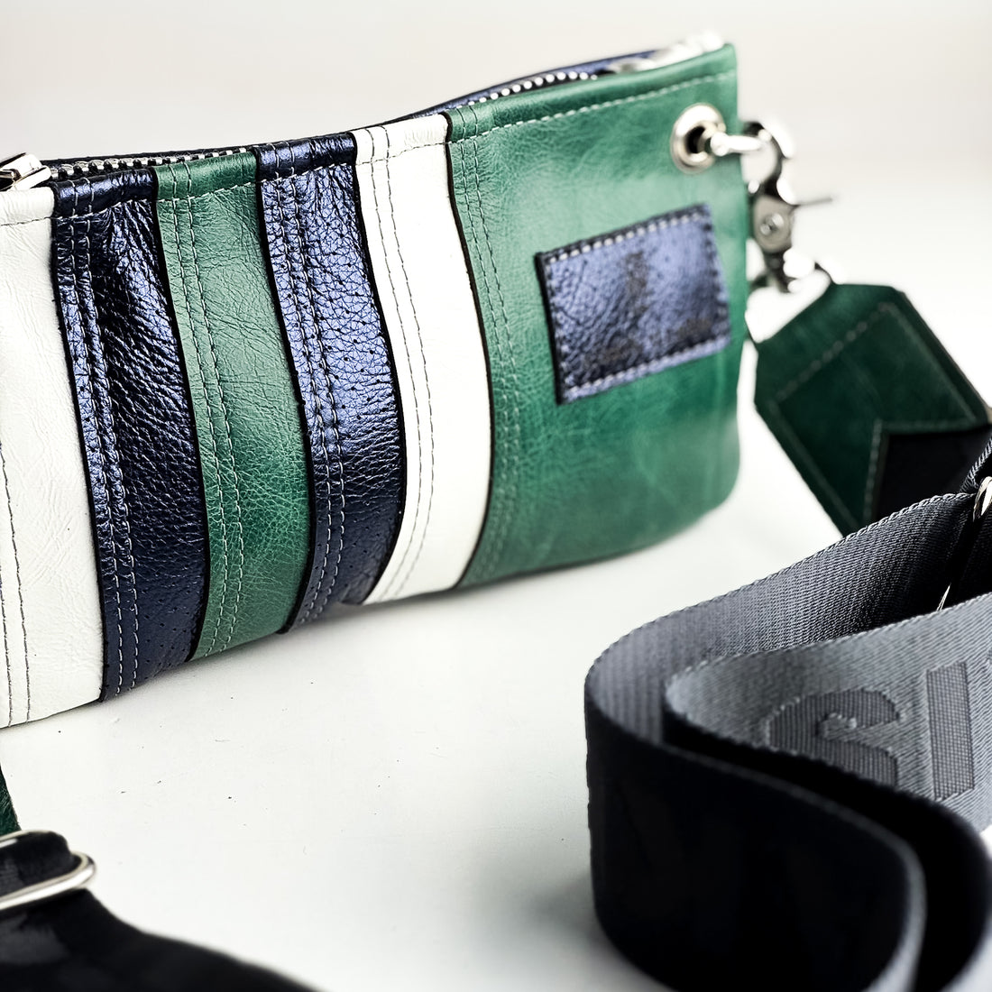 Rainbow Belt Bag Collection | Navy Moto + Teal