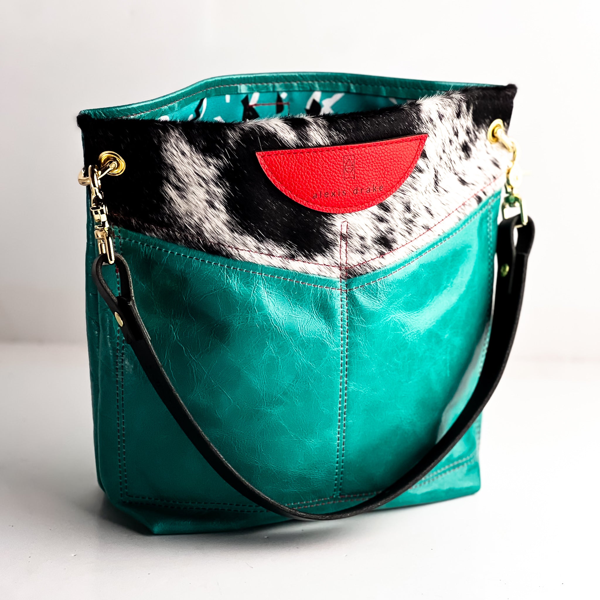 Rodeo Collection | V-Tivoli Shoulder Tote | Hair-on-Hide + Cactus