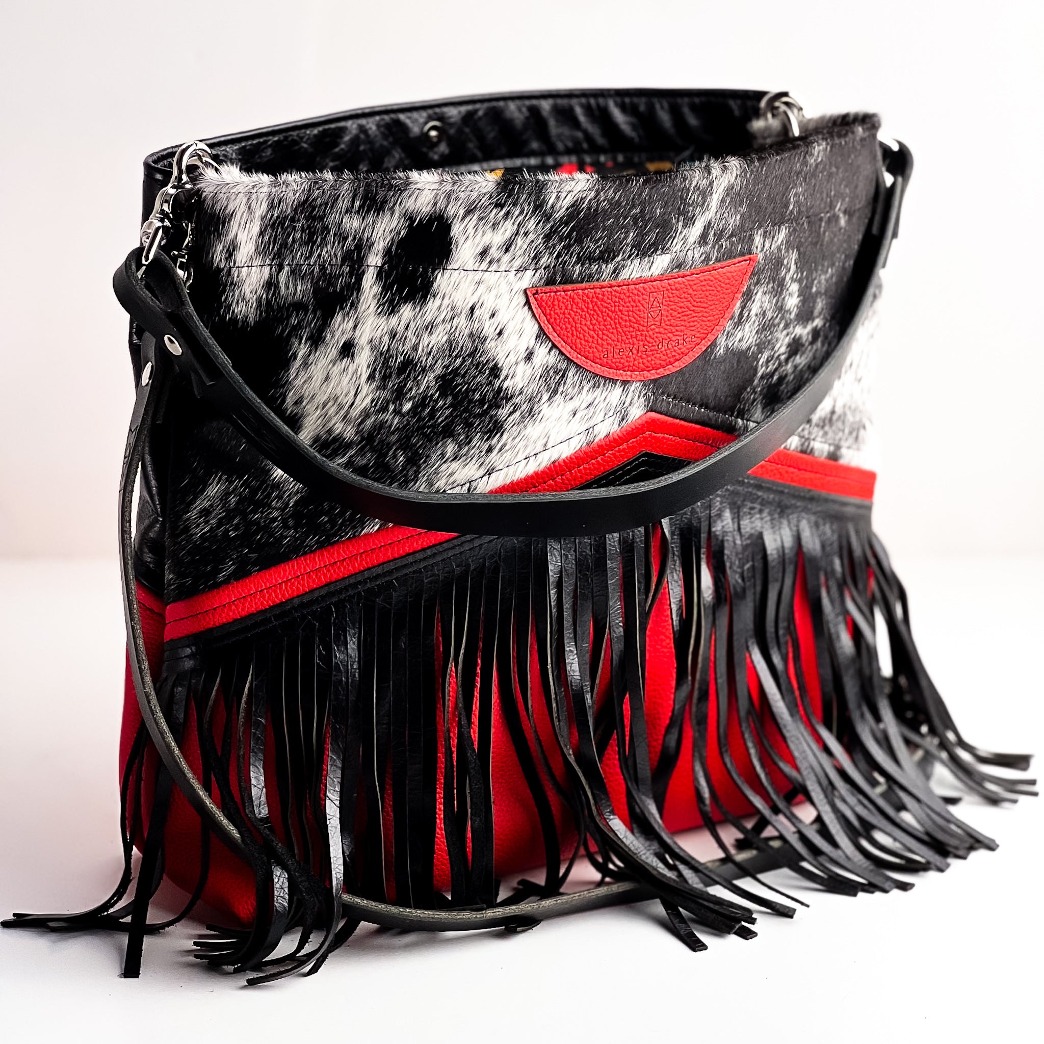 Rodeo Collection | Eleanor Shoulder Tote + Crossbody | Scarlet + Hair-on-Hide