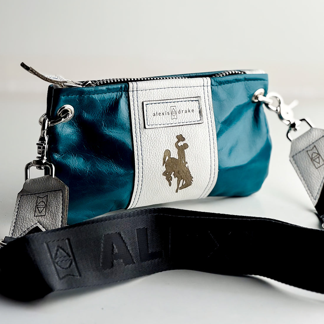 Steamboat Collection | Belt Bag Clutch + Crossbody | Turquoise + White Pebble