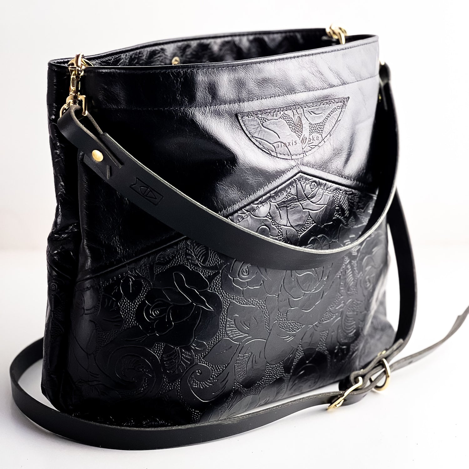 Rodeo Collection | Eleanor Shoulder Tote + Crossbody | Black Rose