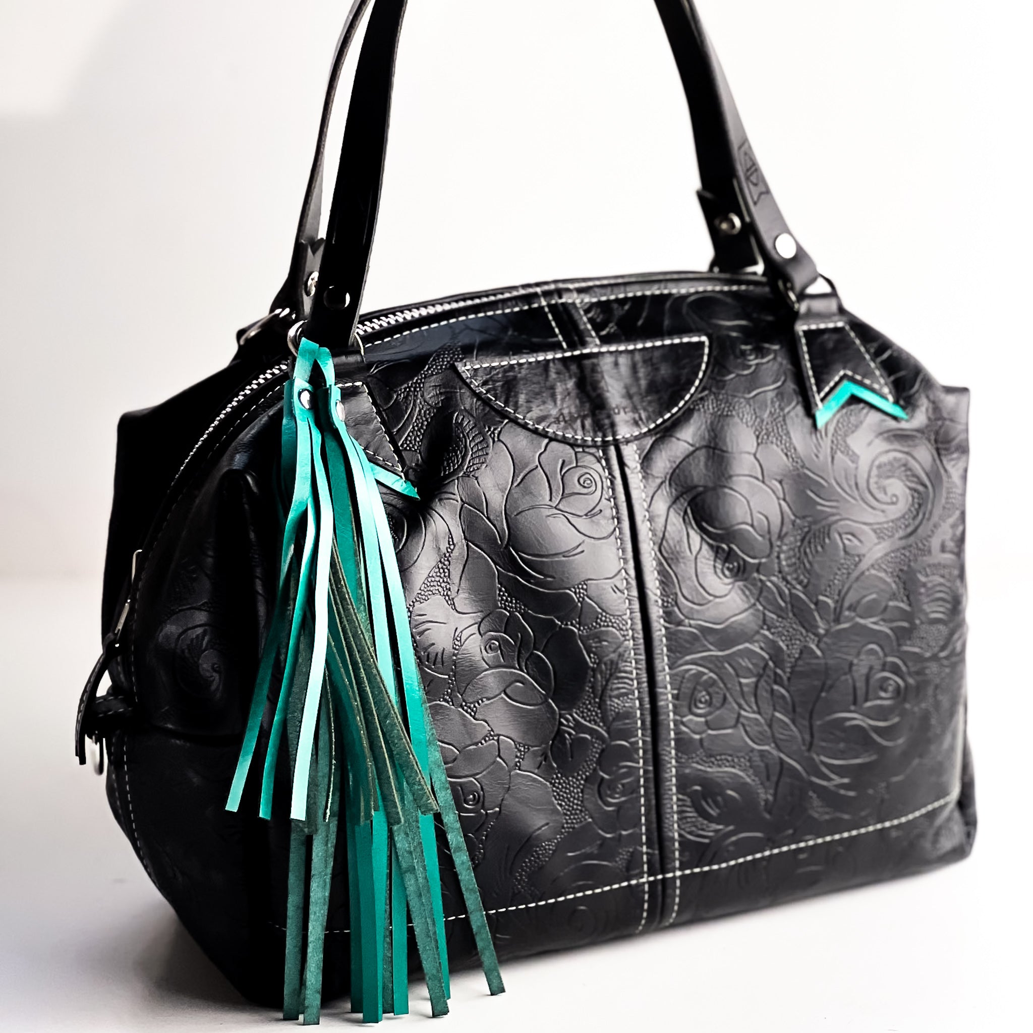 Rodeo Collection | Eliza Shoulder Tote | Black Rose