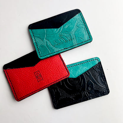 Rodeo Collection | Card Holder | Black + Scarlet