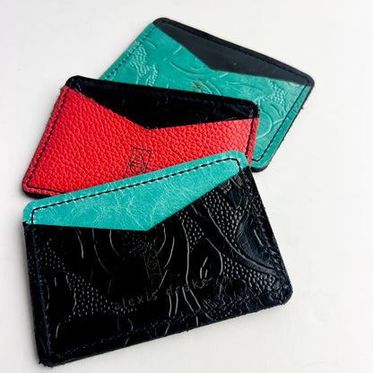 Rodeo Collection | Card Holder | Black + Scarlet