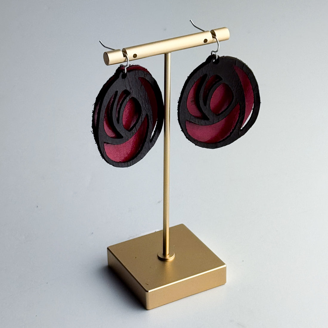 Jewelry | Posy Leather Earrings | Rocky + Pink