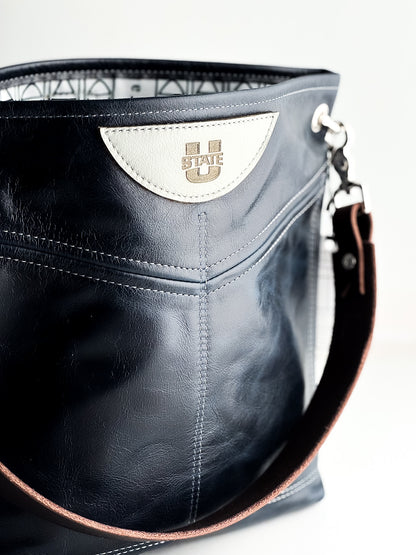Utah State University Collection | Tivoli Shoulder Tote | Navy