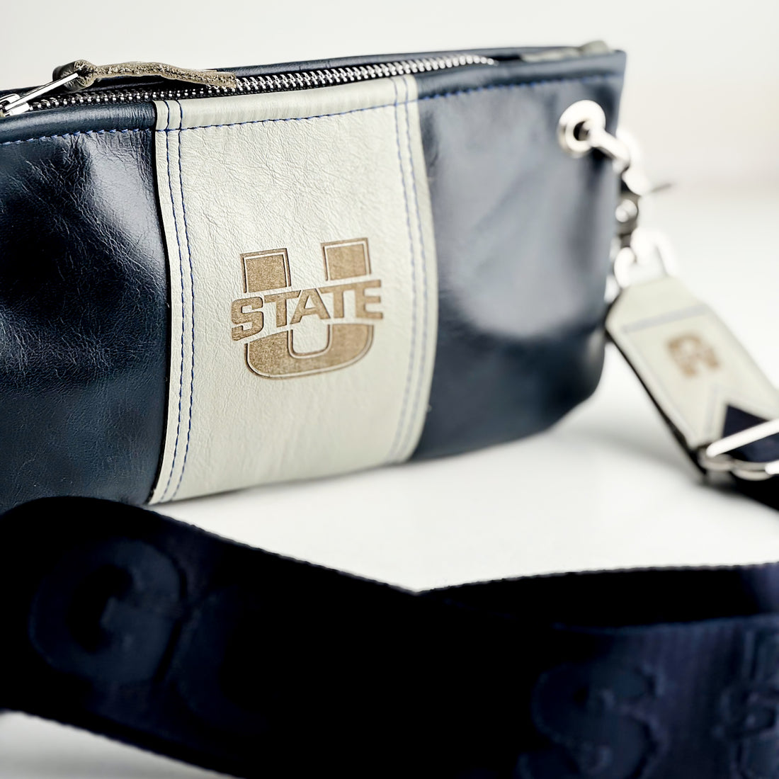 Utah State University Collection | Belt Bag Crossbody | Navy + Gray