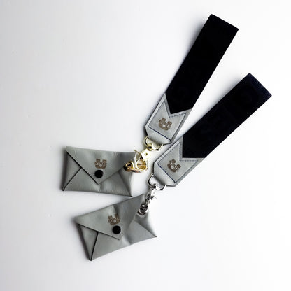 Utah State University | Keychain | Leather Wallet Wristlet Pouch | Gray