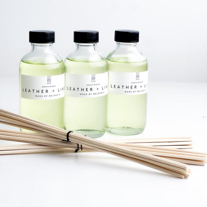 Home Collection | Reed Diffuser | Leather + Linen