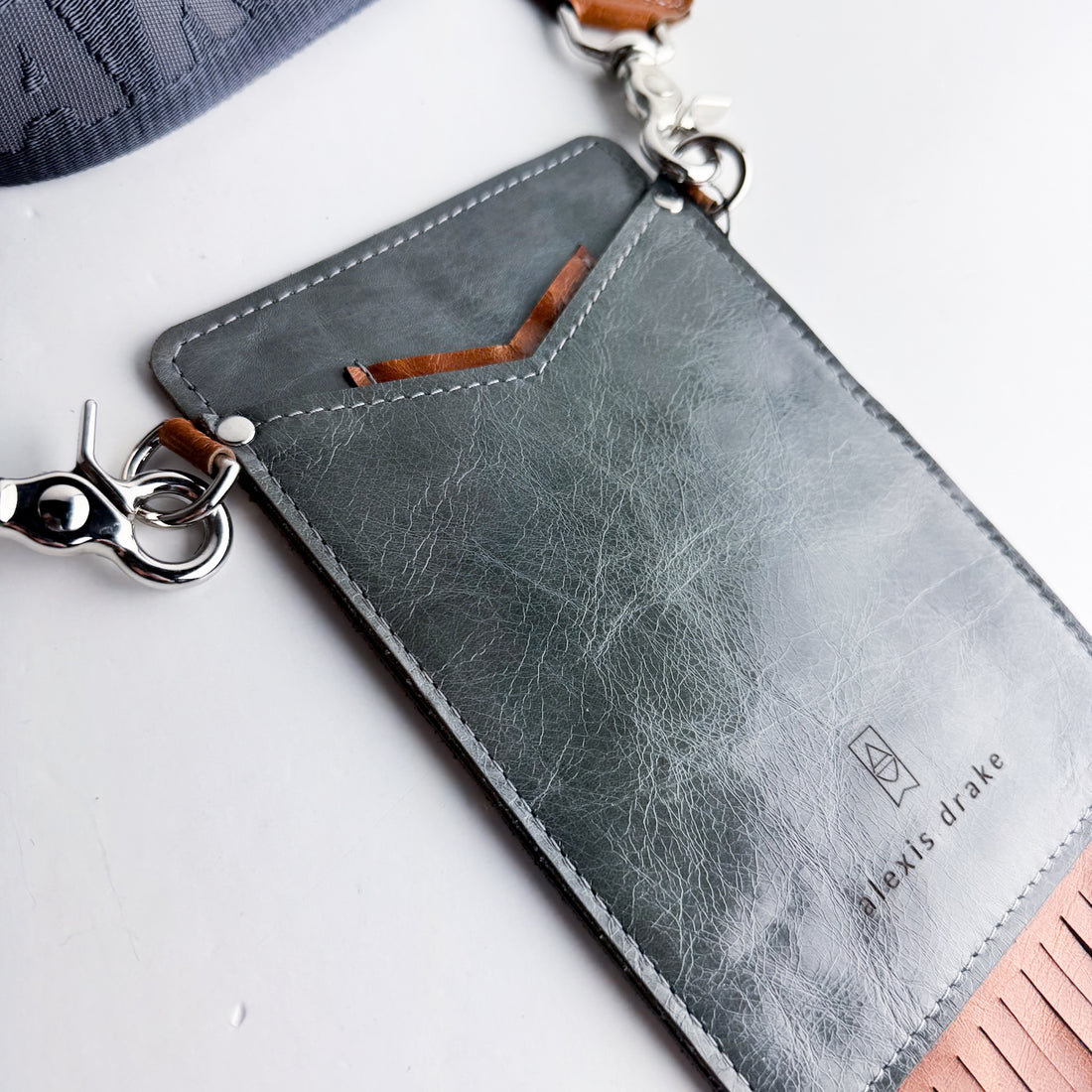 Rodeo Collection | Cellphone Crossbody | Gray + Whiskey