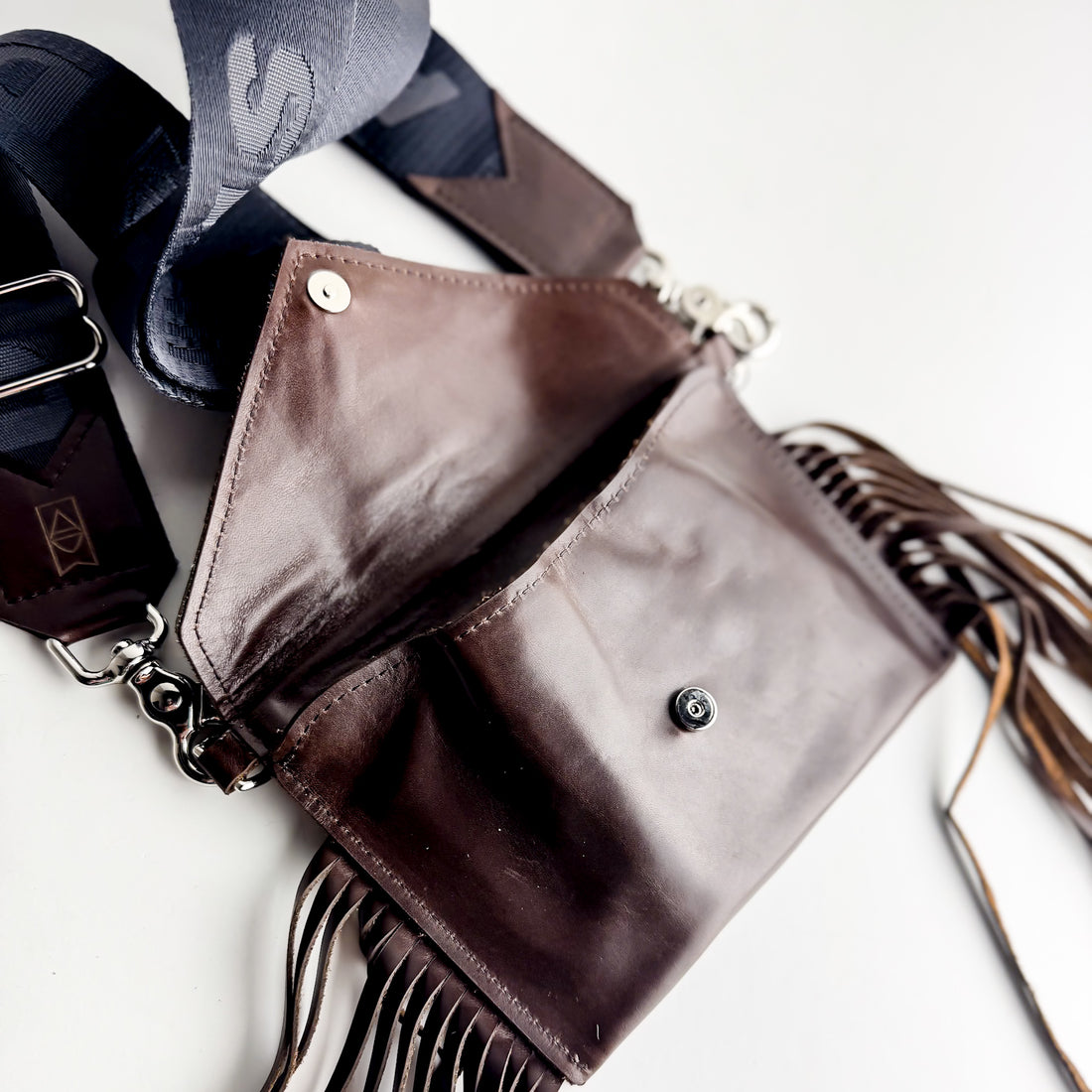 Rodeo Collection | Envelope Cellphone Crossbody | Metallic Hair-on-Hide + Rocky