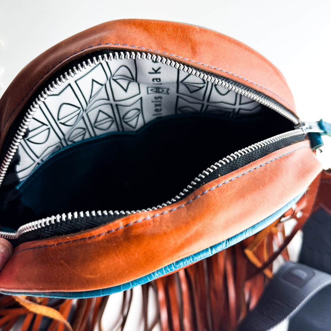 Rodeo Collection | Flicka Crossbody | Whiskey + Turquoise
