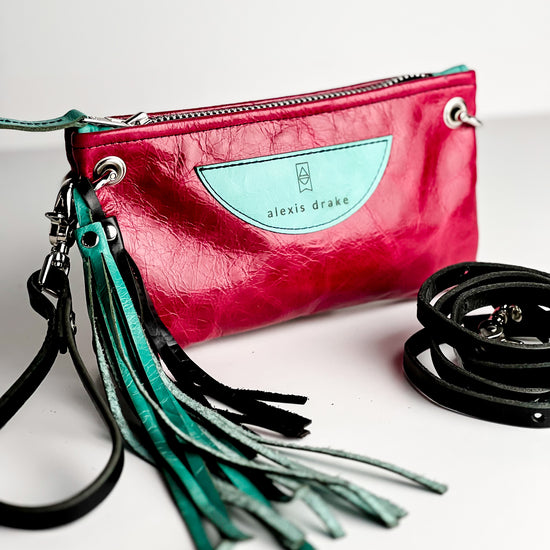 Rodeo Collection | Belt Bag Clutch + Crossbody | Wild Berry + Cactus Teal