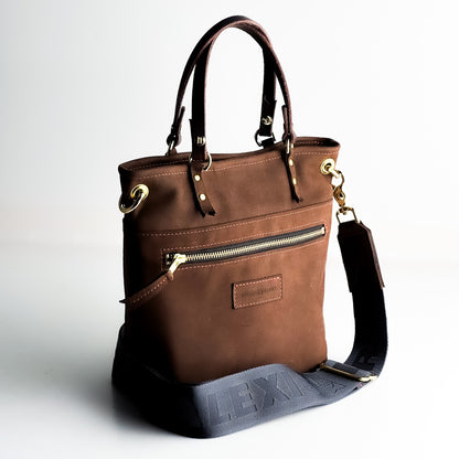 Autumn Reverie Collection | Amika Satchel + Crossbody | Mocha Suede
