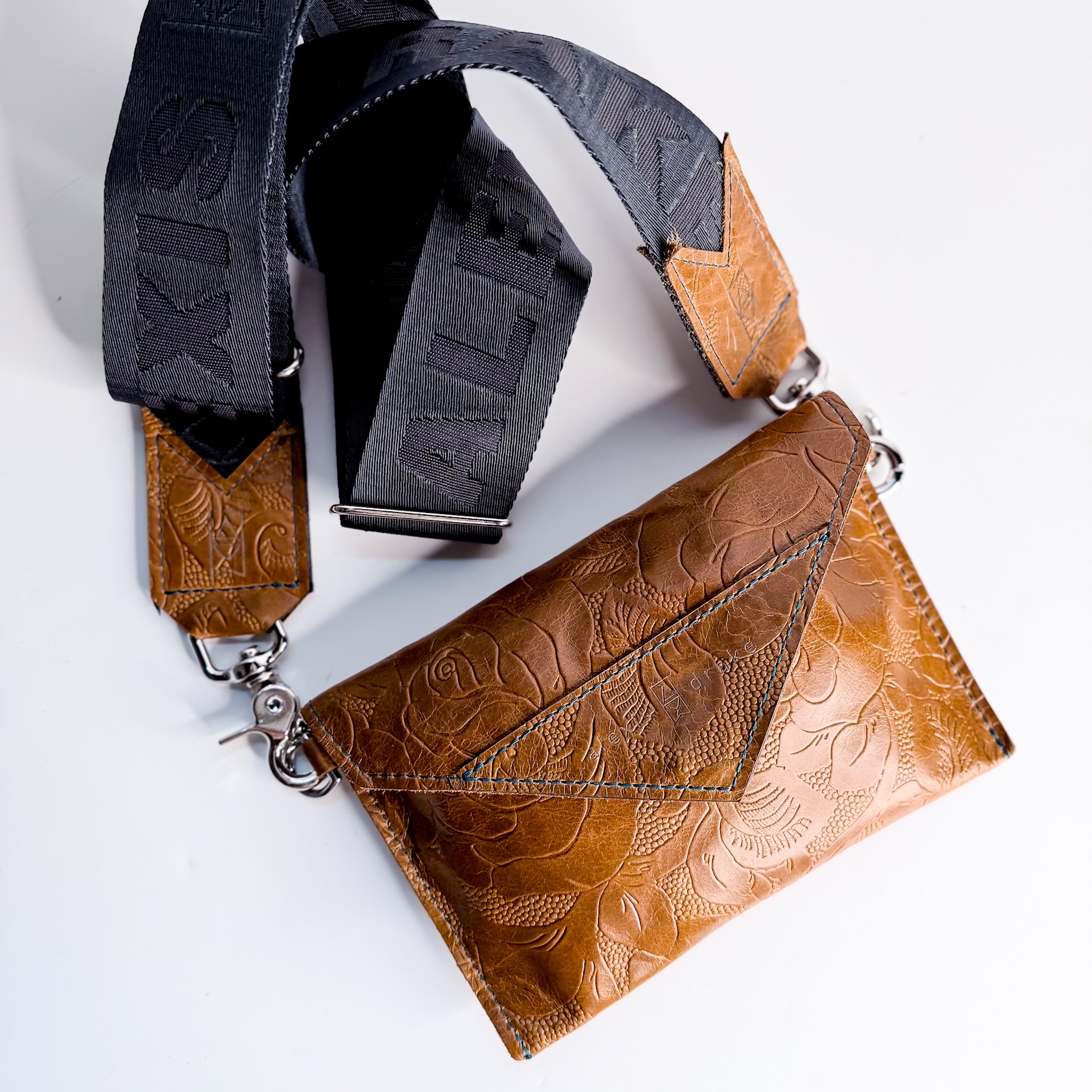 Vintage Cowgirl Collection | Envelope Cellphone Crossbody | Golden Rose Embossed