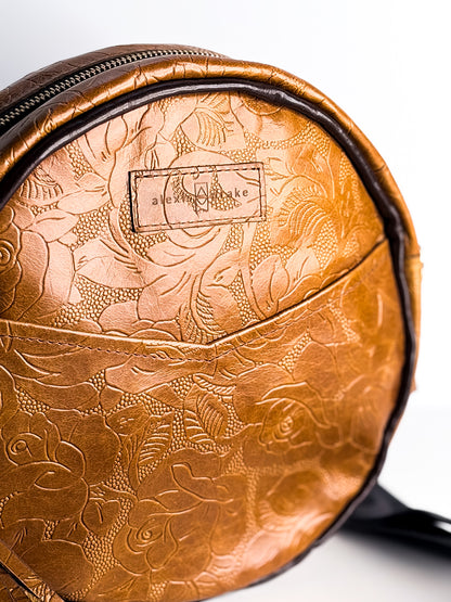 Vintage Cowgirl Collection | Flicka Crossbody | Golden Rose Embossed + Rocky