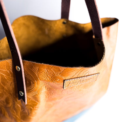 Vintage Cowgirl Collection | Market Tote | Golden Rose Embossed