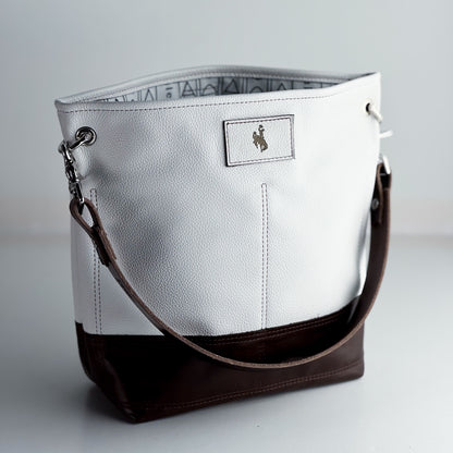 Steamboat Collection | Tivoli Shoulder Tote | White Pebble + Rocky