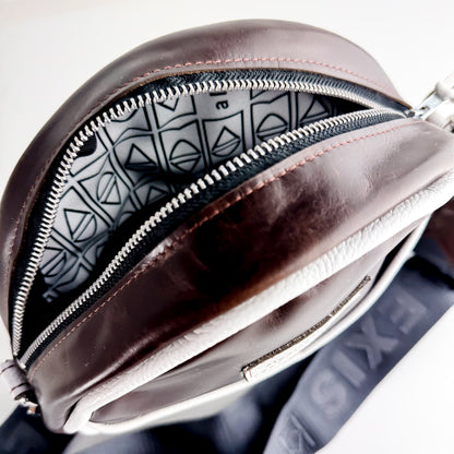 Steamboat Collection | Flicka Crossbody | Rocky + White Pebble