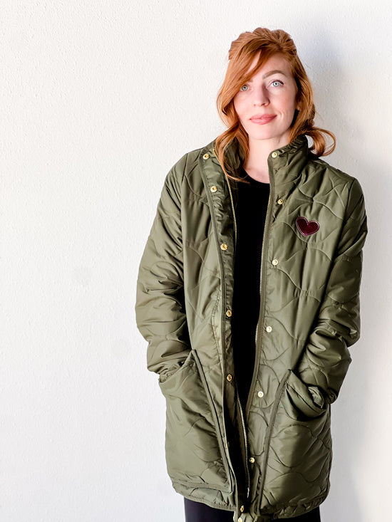 Fall Capsule Collection | Quilted Coat | Moss
