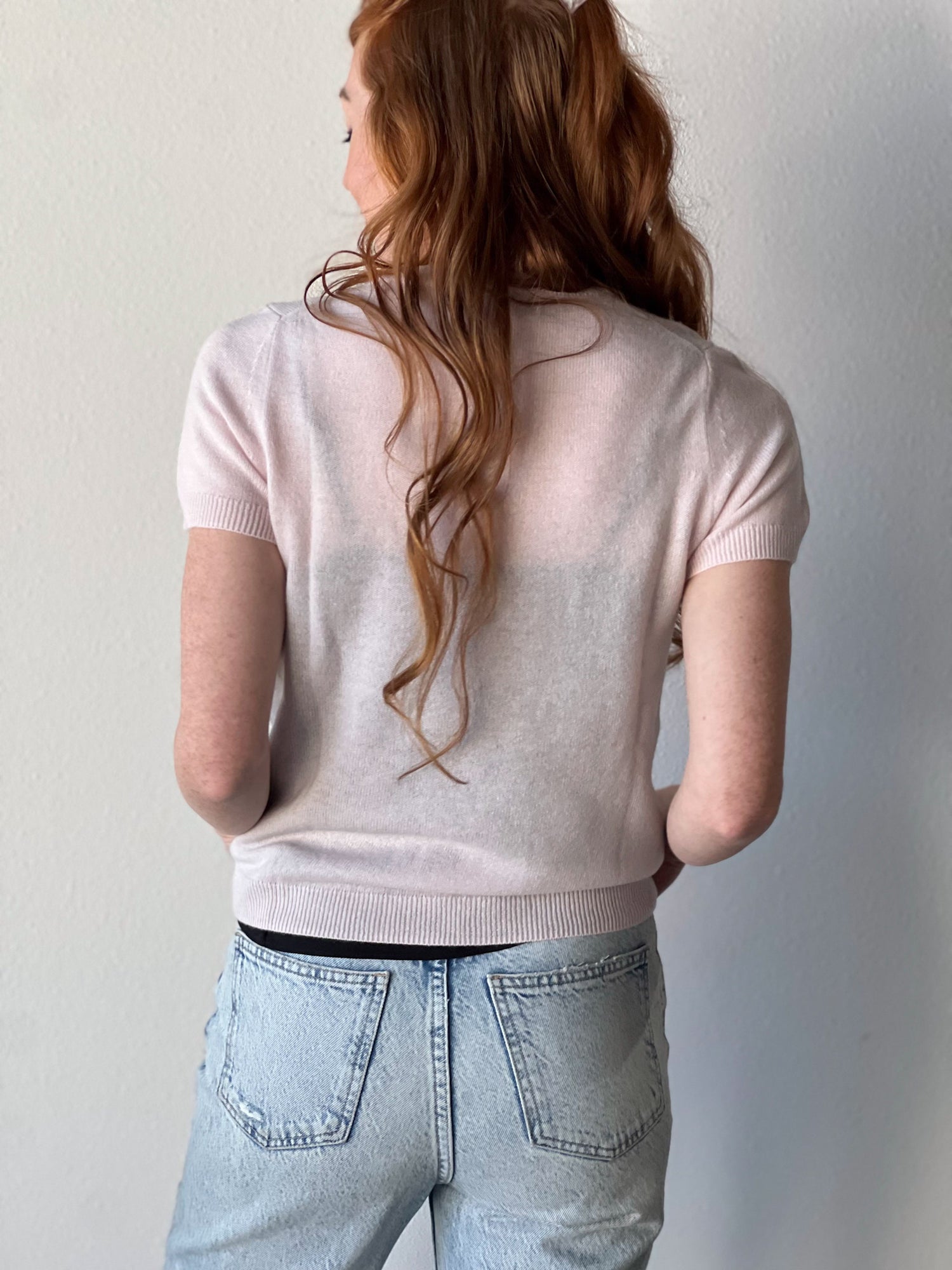 Fall Capsule Collection | Cashmere Crewneck Tee | Blush