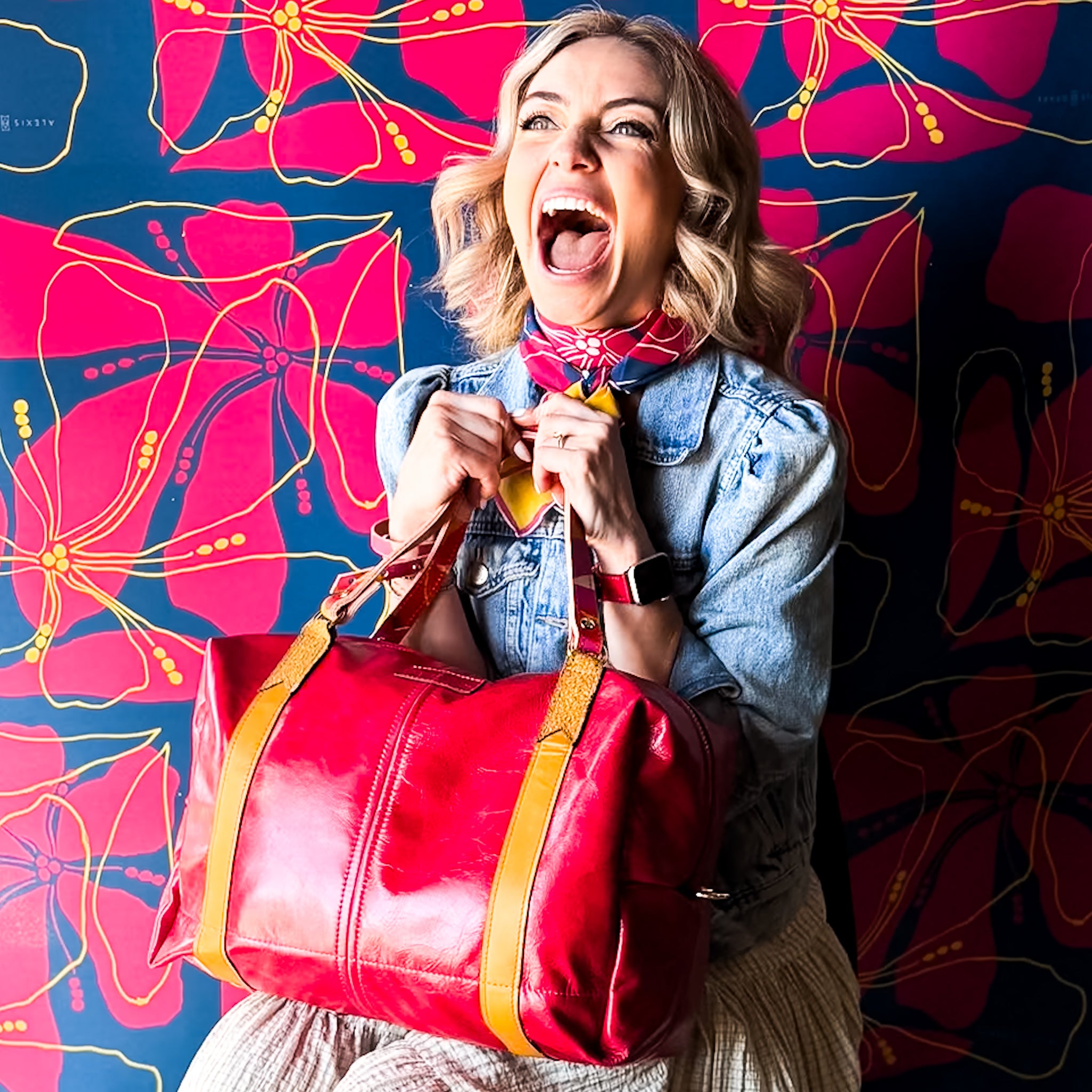 Pre-Order | Color Theory Collection | Eliza Traveler Tote | Wild Berry