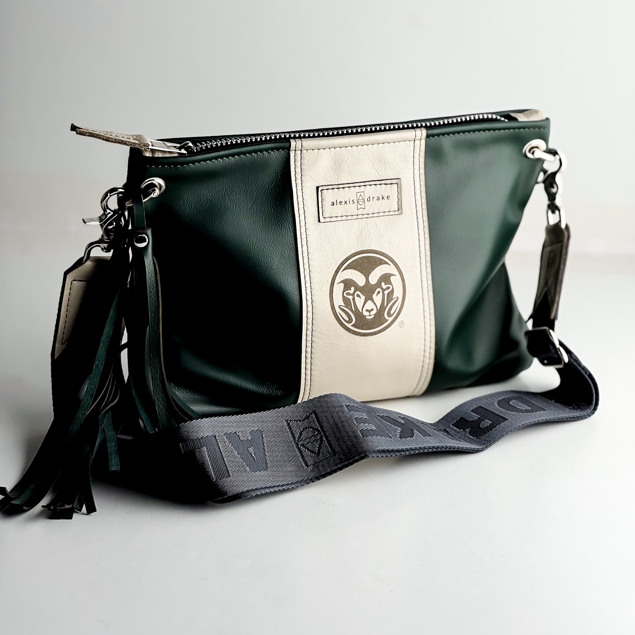 CSU Ram Collection | Jackie Crossbody | Forest + Platinum