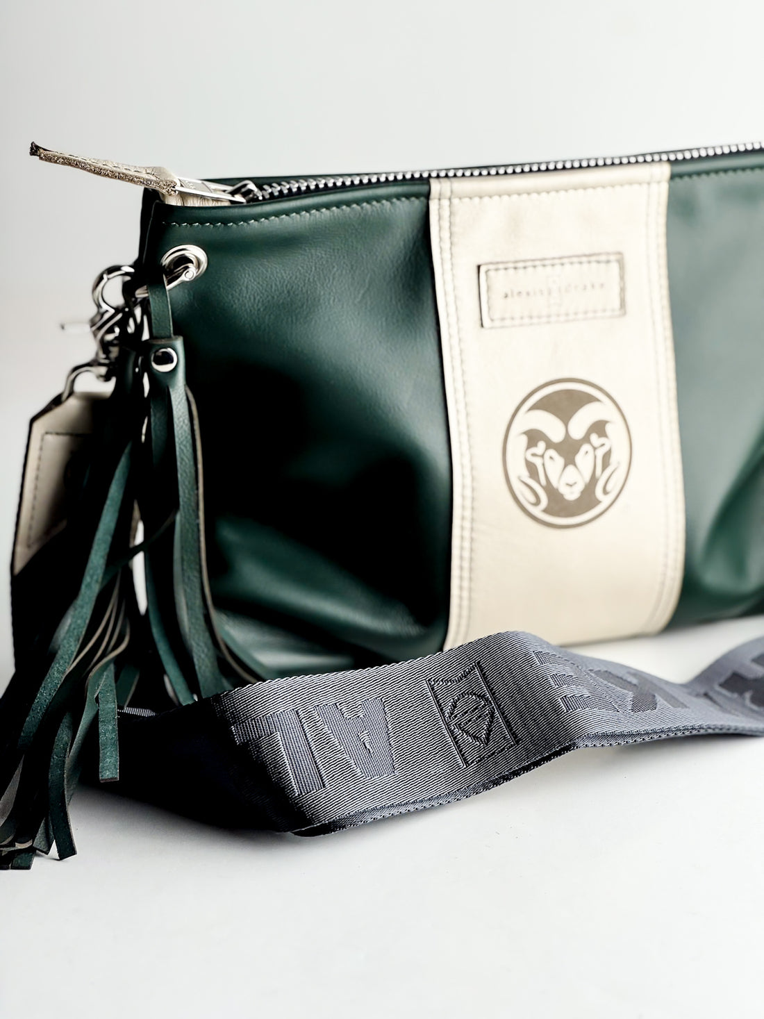 CSU Ram Collection | Jackie Crossbody | Forest + Platinum