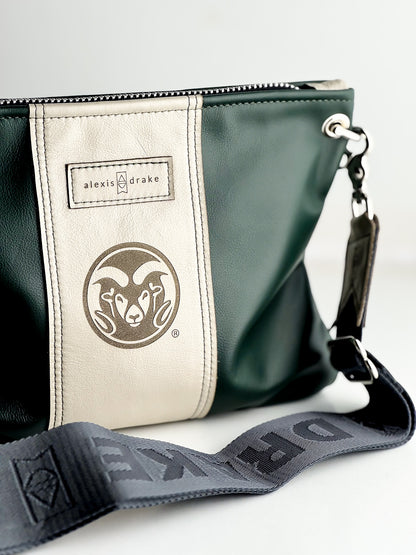 CSU Ram Collection | Jackie Crossbody | Forest + Platinum