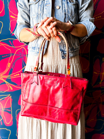 Color Theory Collection | Nellie Satchel + Crossbody | Wild Berry