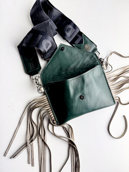 CSU Ram Collection | Envelope Cellphone Crossbody | Forest + Platinum