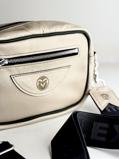 CSU Ram Collection | Maeve Crossbody | Platinum + Forest