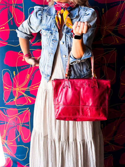 Color Theory Collection | Nellie Satchel + Crossbody | Wild Berry