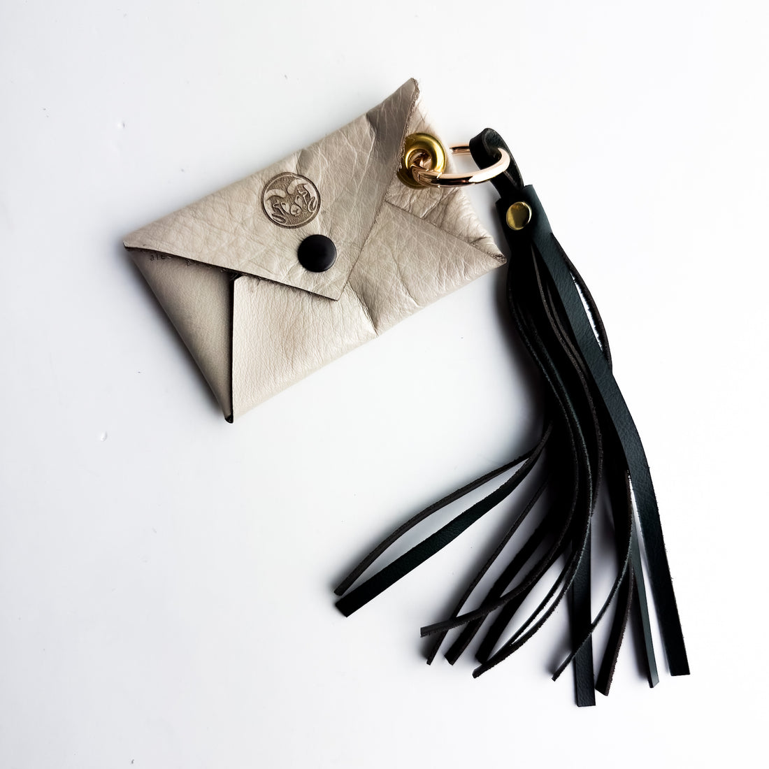 CSU Collection | Keychain | Leather Wallet Pouch + Tassel | Platinum + Forest