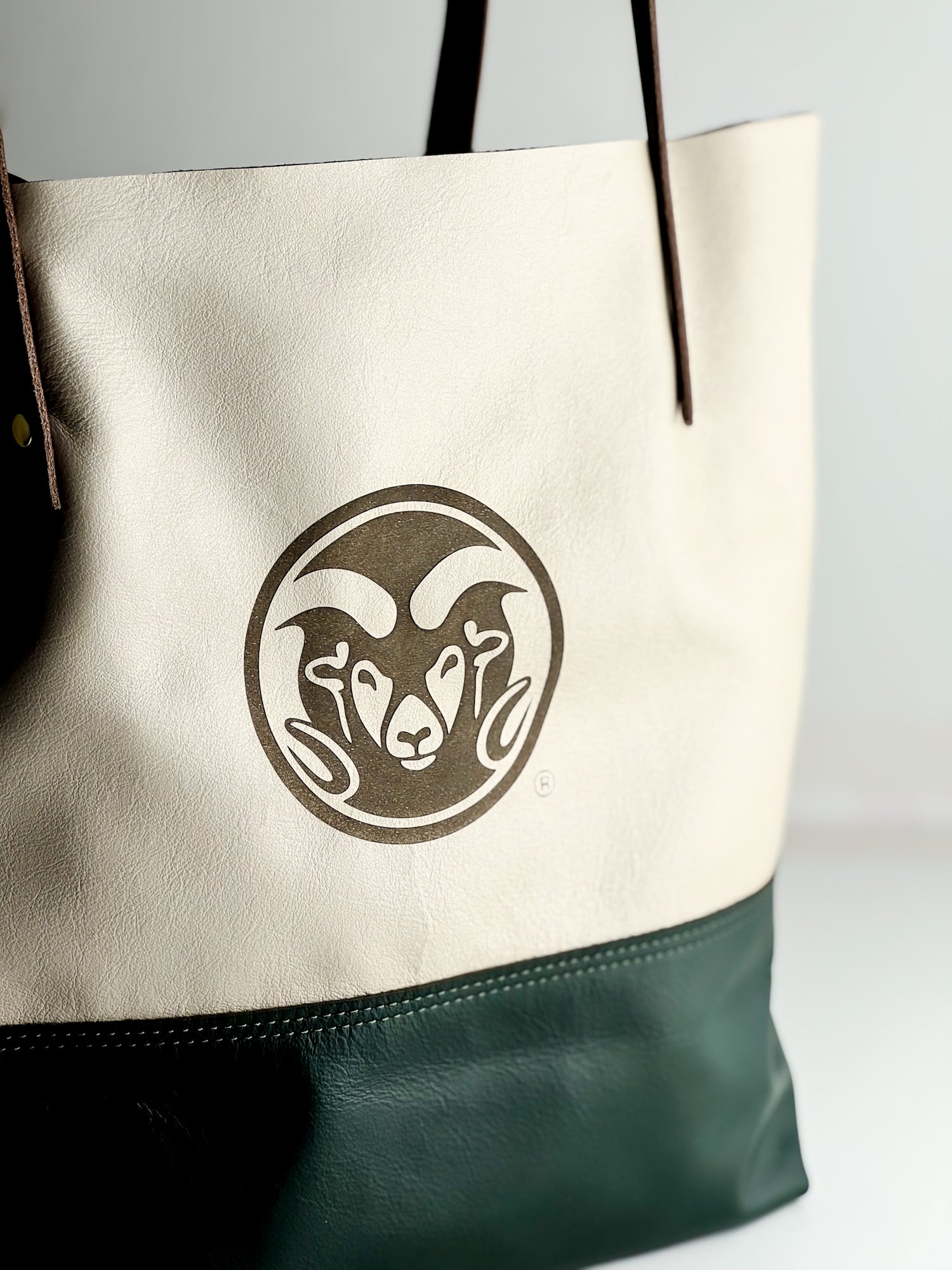 CSU Ram Collection | Market Tote | Forest + Platinum