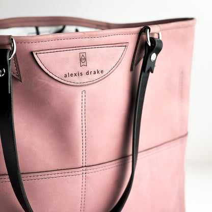 Urban Edge Collection | 9 to 5 Shoulder Tote | Distressed Pink Jade