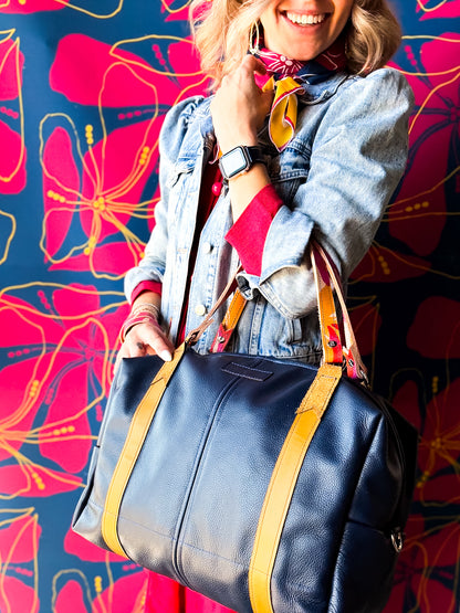 Color Theory Collection | Eliza Traveler Tote | Midnight Navy