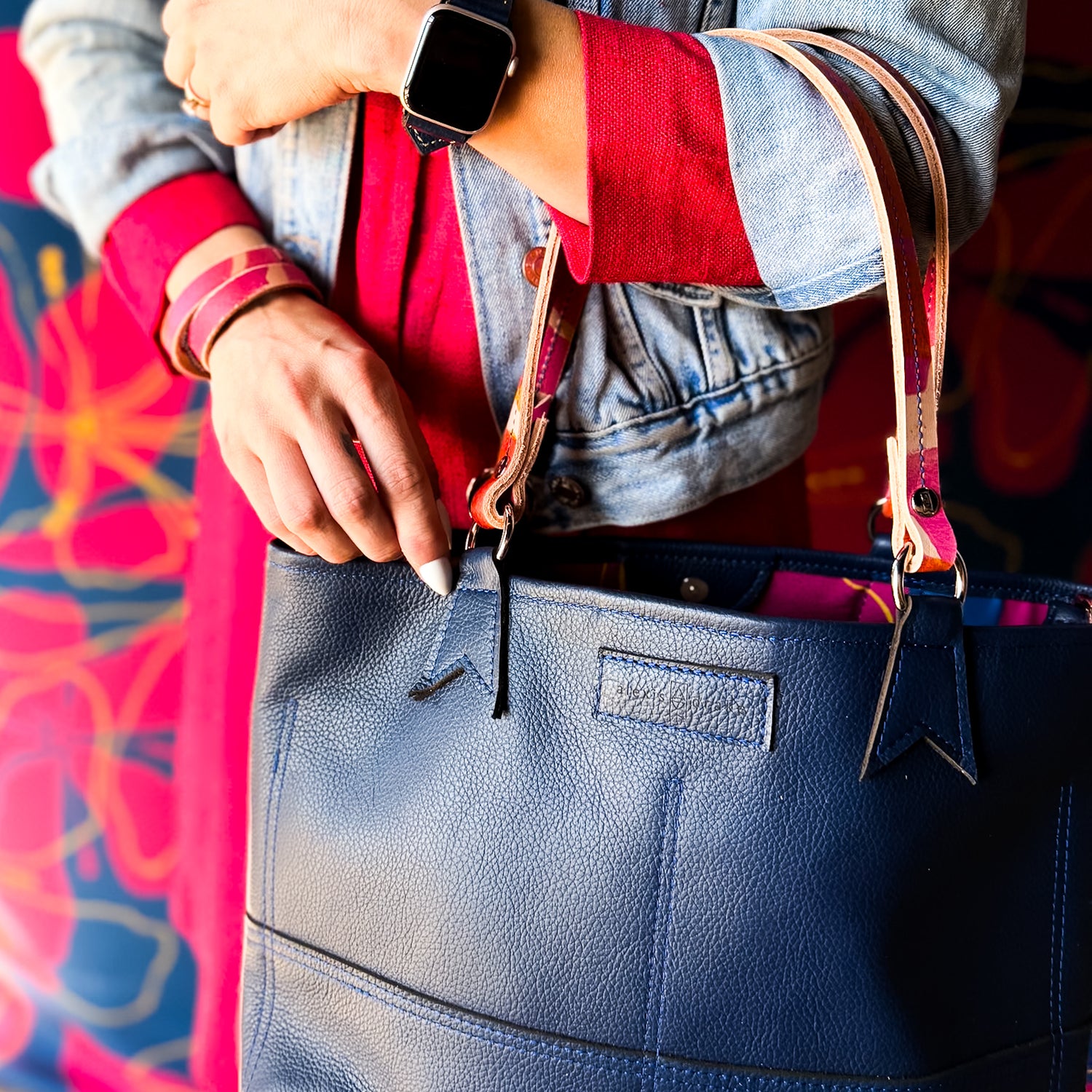 Color Theory Collection | Nellie Satchel + Crossbody | Midnight Navy