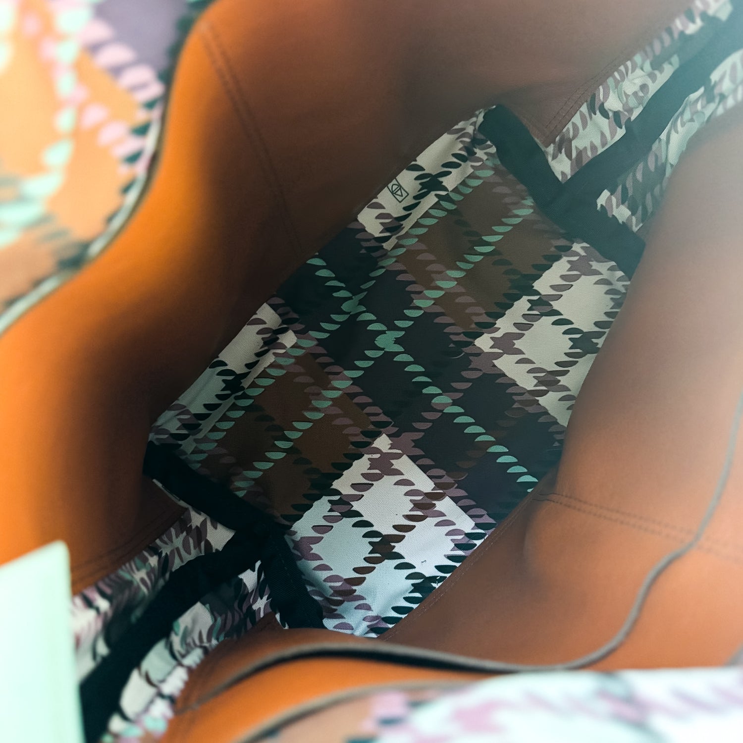 Autumn Reverie Collection | Lexington Shoulder Tote | Ice Box Blue + Rust Pebble
